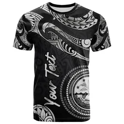 Federated States Of Micronesia Custom Personalised T-Shirt - Poly Tattoo White Version