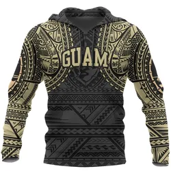 Guam Spirit Pullover Hoodie - Guam Polynesian Tattoo Style