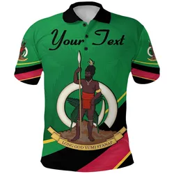 (Custom Personalised) Vanuatu Rugby Polo Shirt Simple Style
