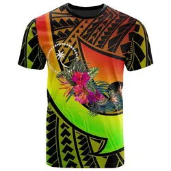 Chuuk T - Shirt - Polynesian Hook And Hibiscus (Raggae)