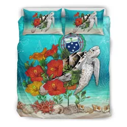 Samoa Ocean Turtle Hibiscus Bedding Set 