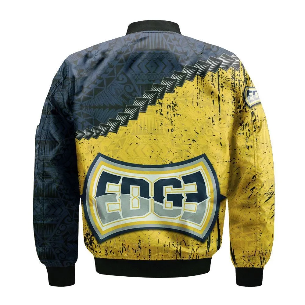 St. Johns Edge Bomber Jacket Grunge Polynesian Tattoo - CA BASKETBALL