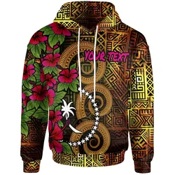 Chuuk Micronesia Custom Personalised Hoodie - Hibiscus Vintage