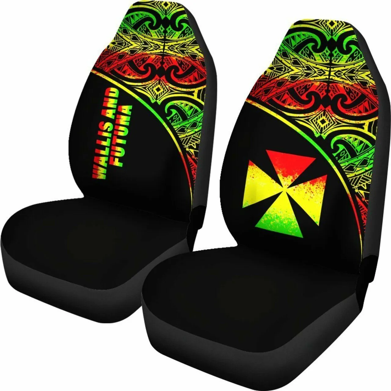 Wallis And Futuna Polynesian Car Seat Covers - Reggae Curve - Bn11