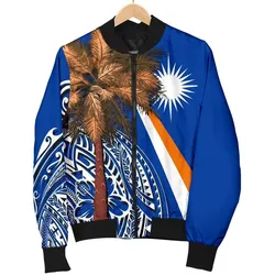 Alohawaii Jacket - Bomber Jacket Marshall Islands Polynesian - Palm Tree - BN39