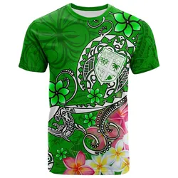 Fiji T shirt - Turtle Plumeria (Green)
