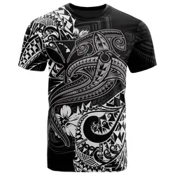 Hawaii Polynesian T Shirt - Kanaka Maoli White Shark Polynesian Tattoo