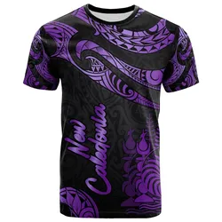 New Caledonia Polynesian T-Shirt - Poly Tattoo Purple Version