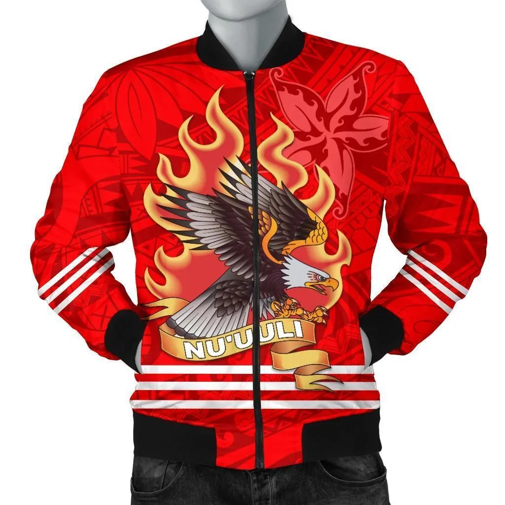 American Samoa Mens Bomber Jacket - Nuuuli Manulele Tausala