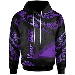 Tokelau Polynesian Custom Personalised Hoodie - Poly Tattoo Purple Version