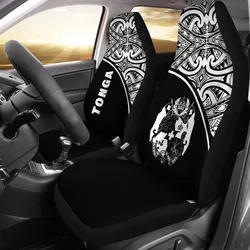 Tonga Car Seat Covers - Tonga Coat Of Arms Polynesian Tattoo White Curve