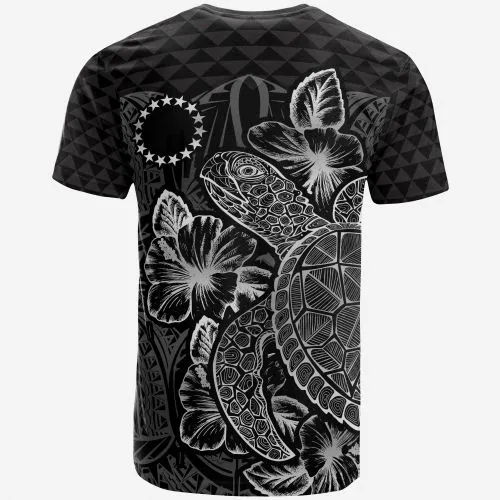 Vibe Hoodie Cook Islands T shirt - Cook Islands Flag Turtle Hibiscus Black