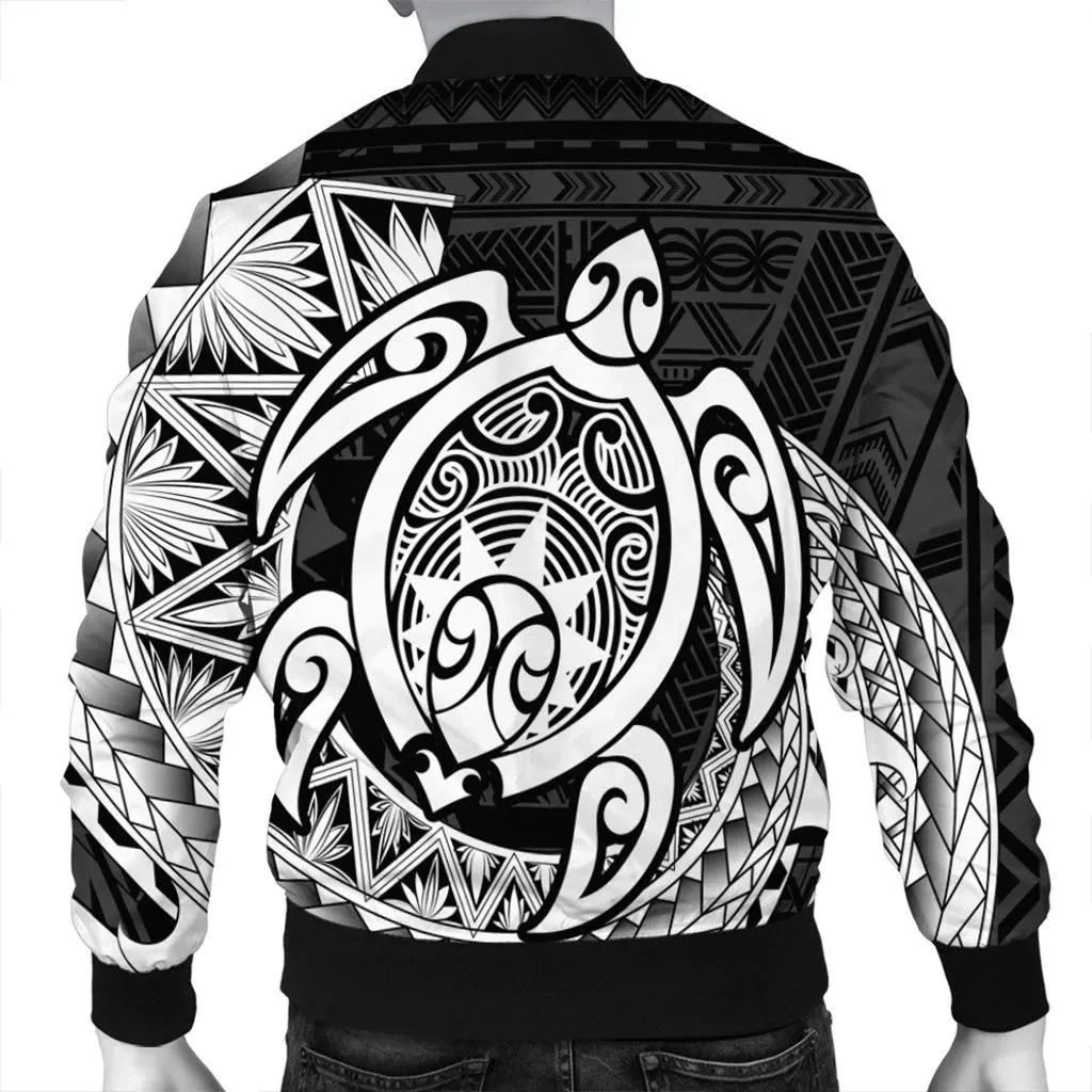 Alohawaii Jacket - Hawaii Polynesian Turtle Bomber Jacket - White - AH - J4R