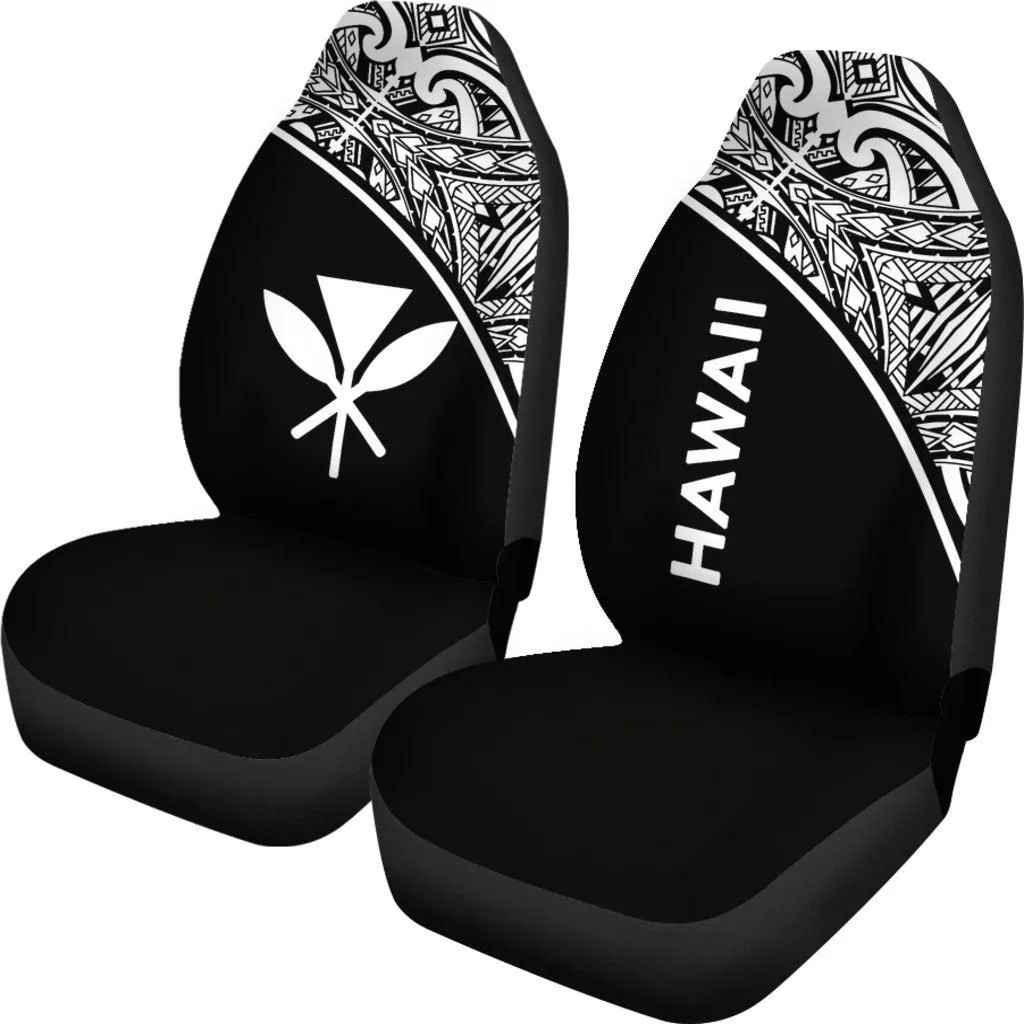Hawaii Car Seat Covers - Hawaii Kanaka Maoli Polynesian White Curve
