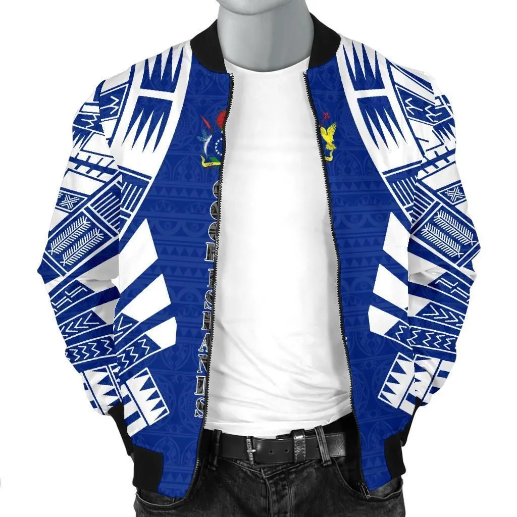 Cook Islands Men Bomber Jackets - Polynesian Tattoo Flag