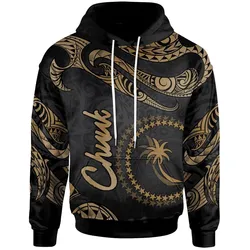 Chuuk Micronesia Hoodie - Poly Tattoo Gold Version