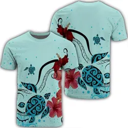 Alohawaii Tee - Hawaiian Sea Turtle Hibiscus Brilliant Polynesian T-shirt AH - JR
