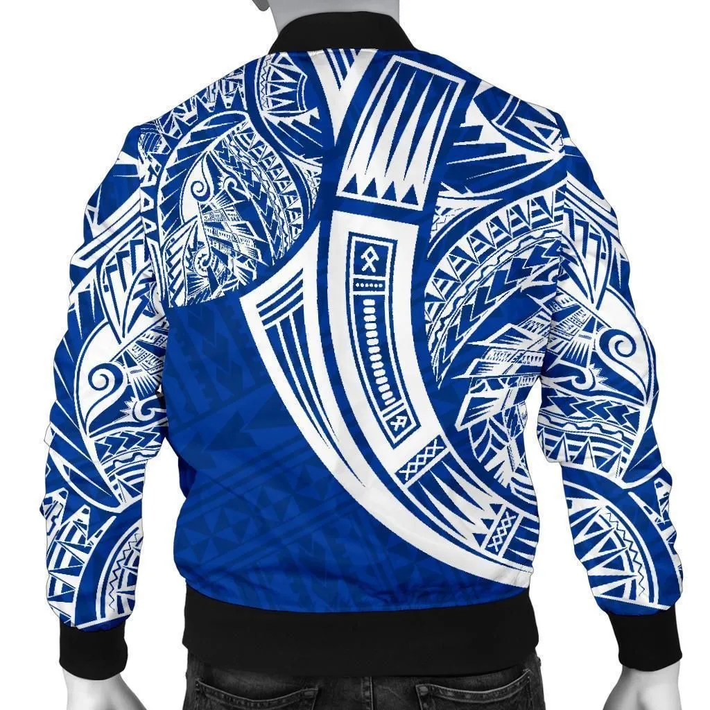 Guam Polynesian Mens Bomber Jacket - Tribal Tattoo