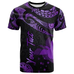 Papua New Guinea Polynesian Custom Personalised T-Shirt - Poly Tattoo Purple Version