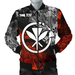 Polynesian Hawaii Kanaka Maoli Personalised Mens Bomber Jacket - Vintage Polynesian Style