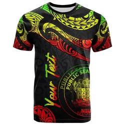 Niue Polynesian Custom Personalised T-Shirt - Poly Tattoo Reggae Version