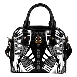 Vanuatu Shoulder Handbag - Polynesian Tattoo Black
