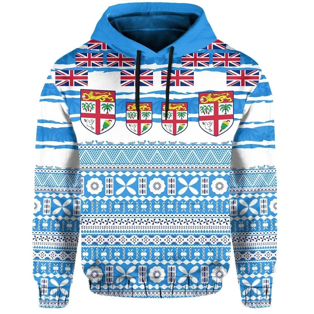 (Custom Personalised) Fiji Polynesian Hoodie Fijian Tropical Flowers LT13