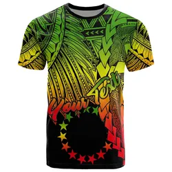 Cook Islands Polynesian Custom Personalised T-Shirt - Tribal Wave Tattoo Reggae - BN12