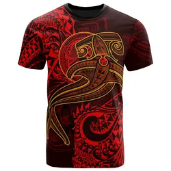 American Samoa Red Shark Polynesian Tattoo Unisex 3D T-Shirt All Over Print HNBEG