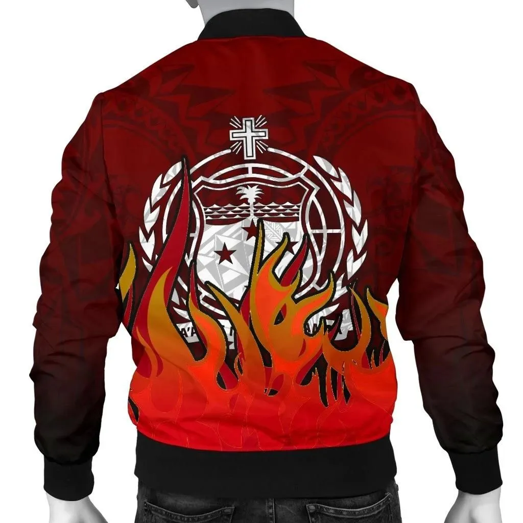 FamilyGaterJacket - Bomber Jacket Samoa - Manu Rugby Fire - BN09