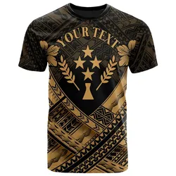 Kosrae Polynesian Custom Personalised T-Shirts - Kosrae Gold  Camisole Hibiscus Style - BN18
