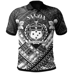 Samoa Polynesian  Polo Shirts - Samoa White Seal Camisole Hibiscus Style - BN18