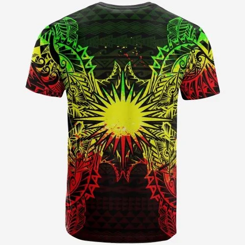 Marshall Islands All T Shirt - Marshall Islands Flag Map Polynesian Tattoo Reggae