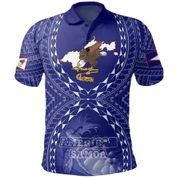 Alohawaii Shirt - Polo Shirt American Samoa Polynesian - American Samoa Flag with Polynesian Tattoo - BN18
