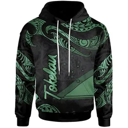 Tokelau Polynesian Hoodie - Poly Tattoo Green Version