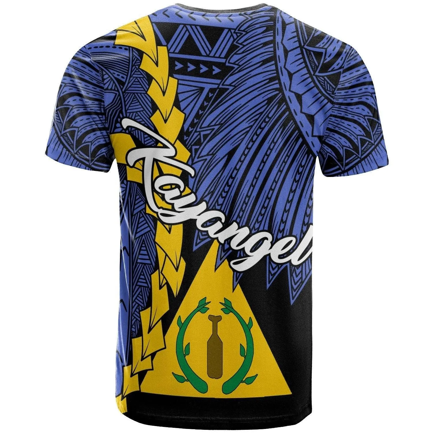 Palau Kayangel Polynesian Custom Personalised T shirt - Tribal Wave Tattoo