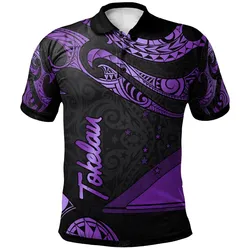 Tokelau Polynesian Polo Shirt - Poly Tattoo Purple Version