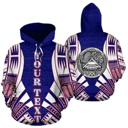 American Samoa All Over Custom Personalised Hoodie - Flag Tattoo Style