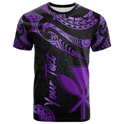Hawaii Kanaka Maoli Polynesian Custom Personalised T Shirt - Poly Tattoo Purple Version