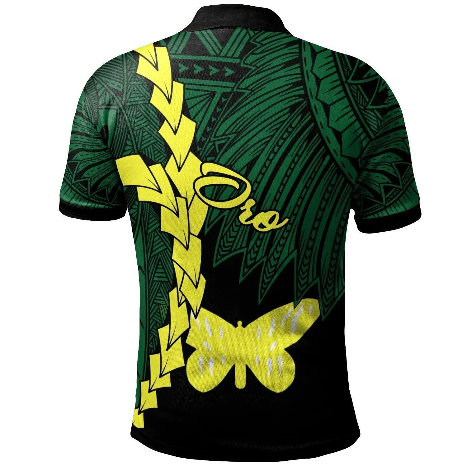 Papua New Guinea Oro Province Polynesian Custom Personalised Polo Shirt - Tribal Wave Tattoo