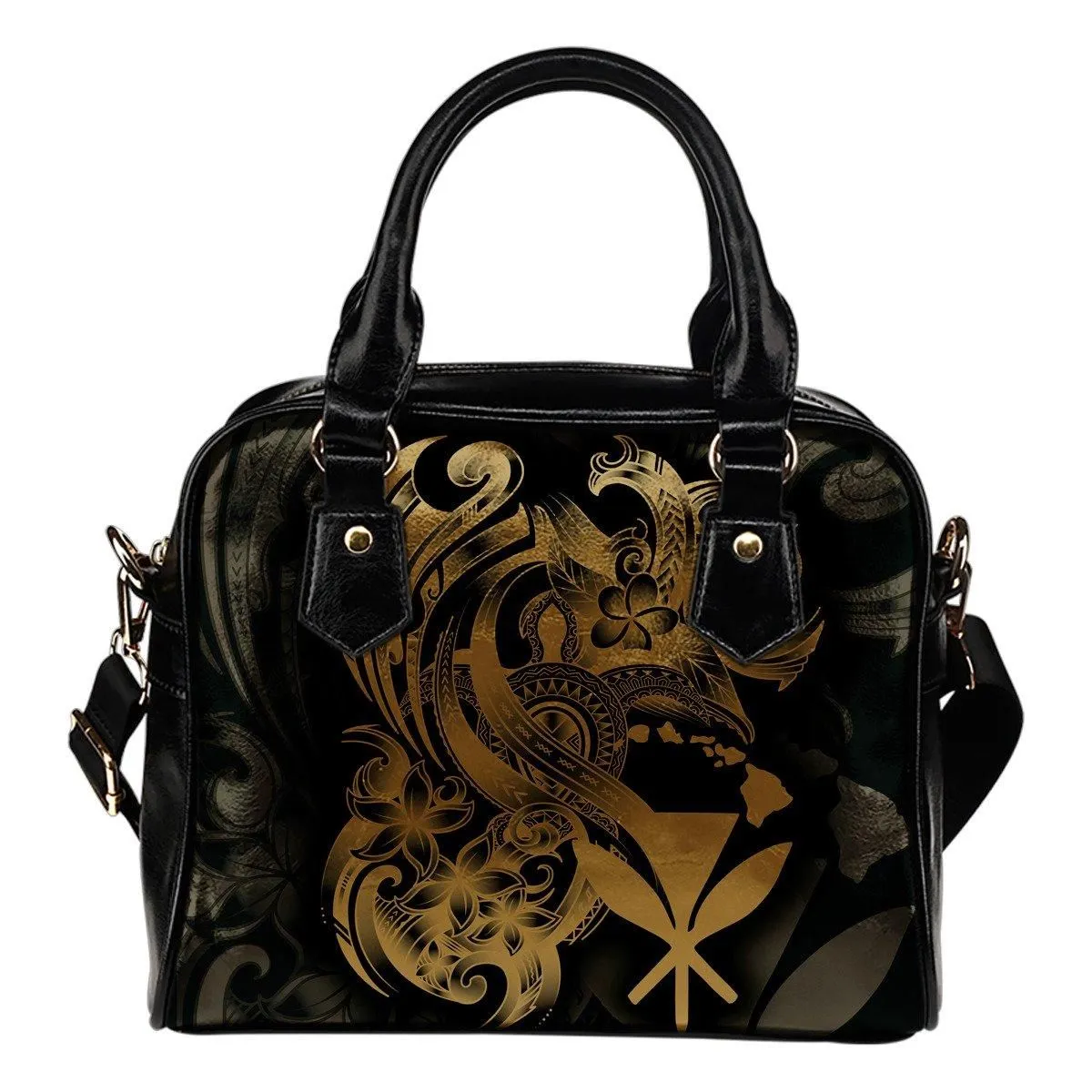 Polynesian Hawaii Shoulder Handbag - Kanaka Maoli Gold Turtle