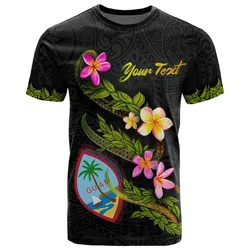 Guam Polynesian Custom Personalised T shirt - Plumeria Tribal
