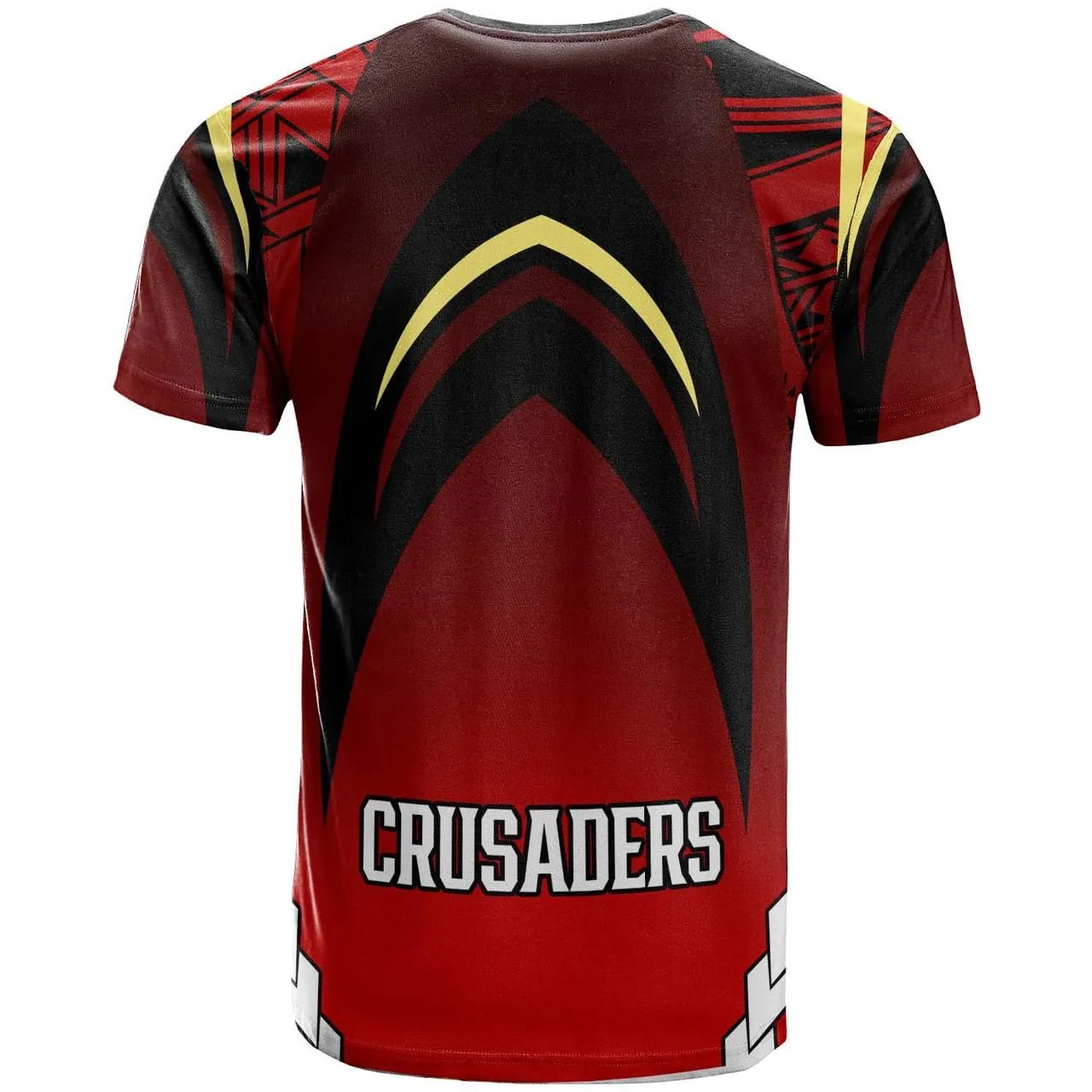 Crusaders Rugby T-Shirt - Custom Crusaders Rugby League with Polynesian Culture T-Shirt