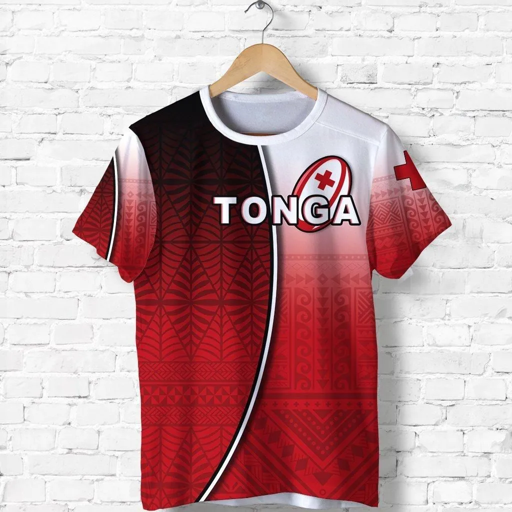 (Custom Personalised) Tonga Rugby T Shirt Impressive Version - Custom Text And Number