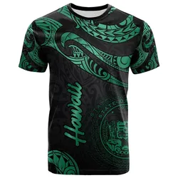 Hawaii Polynesian T Shirt - Poly Tattoo Green Version