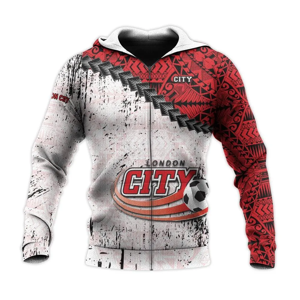 London City S.C Hoodie Grunge Polynesian Tattoo - CA SOCCER