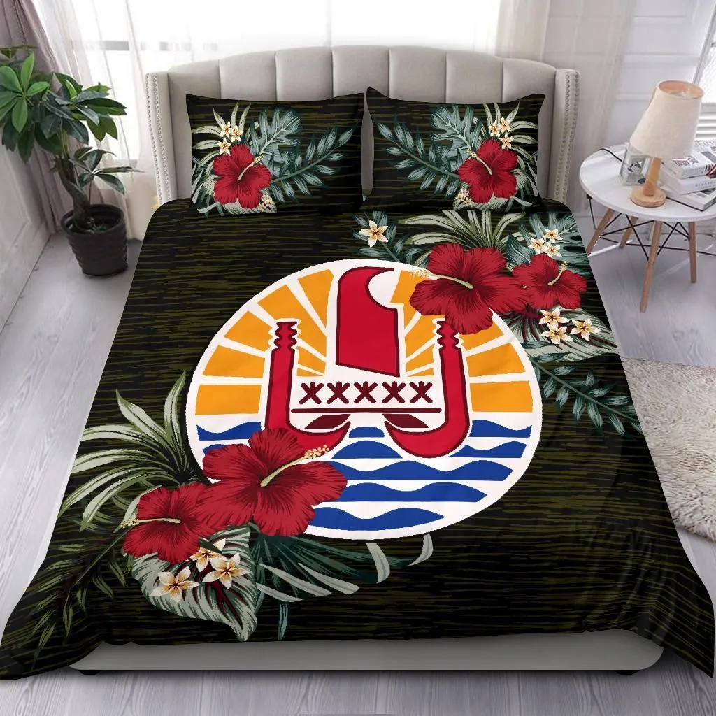 FamilyGater Bedding Set - Cover and Pillow Cases French Polynesia \b- Special Hibiscus A7