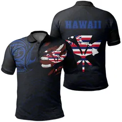 Hawaiian Kanaka Polo Shirt Heart Tattoo Blue AH