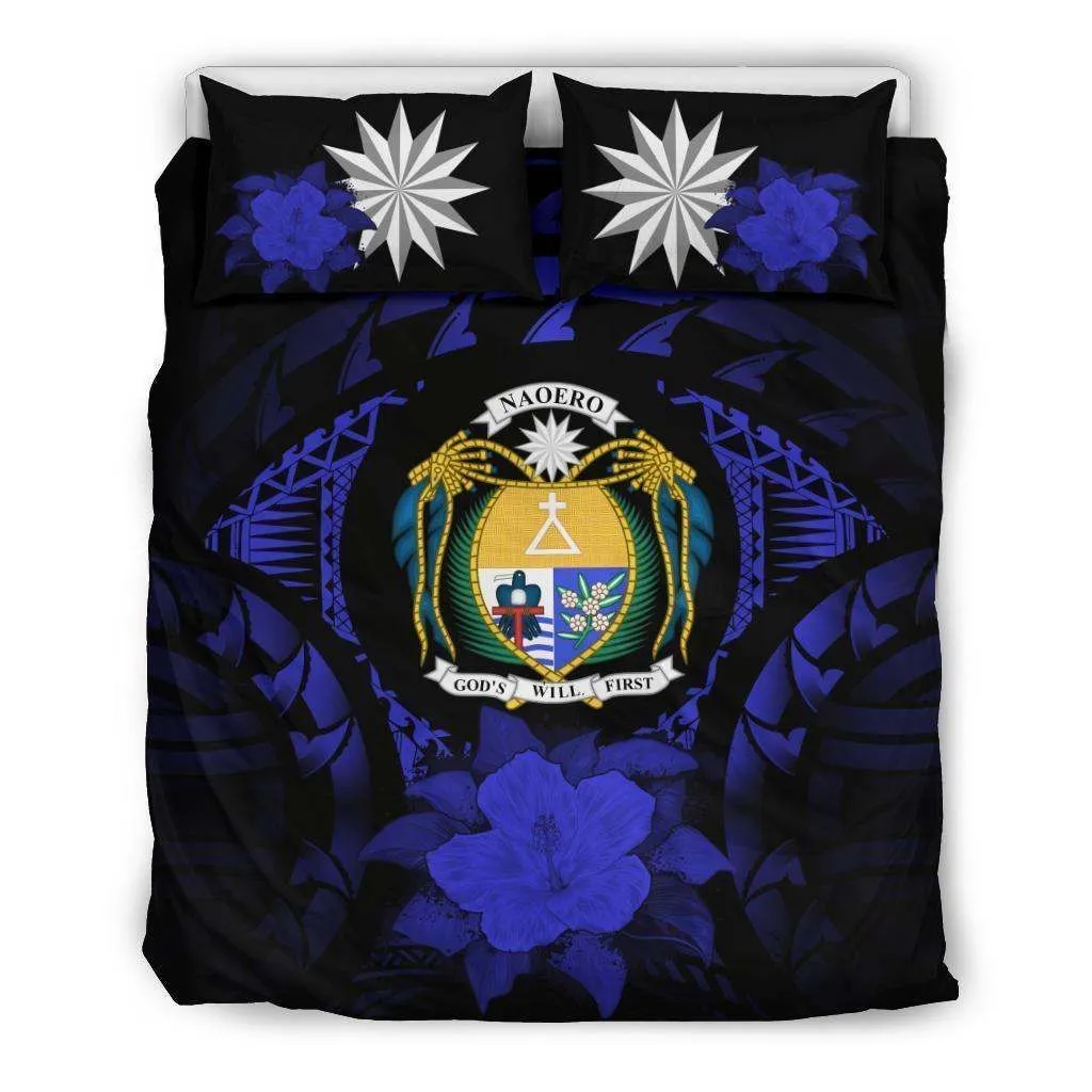 Nauru Dark Blue Hibiscus Bedding Set A24 Dhc28111742Dd