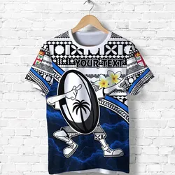 (Custom Personalised) Fiji Rugby T shirt Tapa Cloth Dab Trend Style
